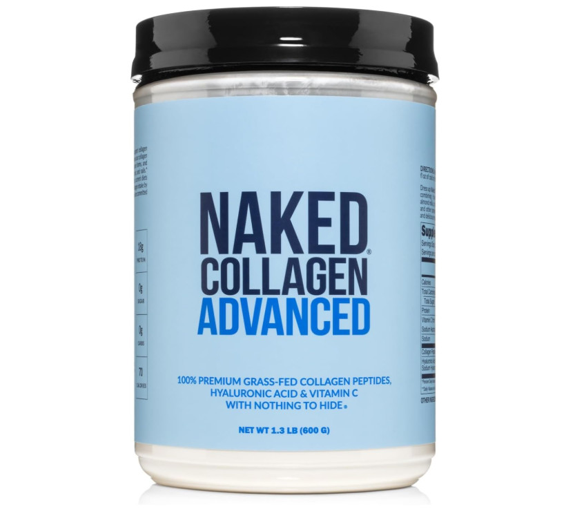 Naked Collagen Advanced 1.3lb Peptides Hyaluronic Acid Vitamin C Grass Fed Keto
