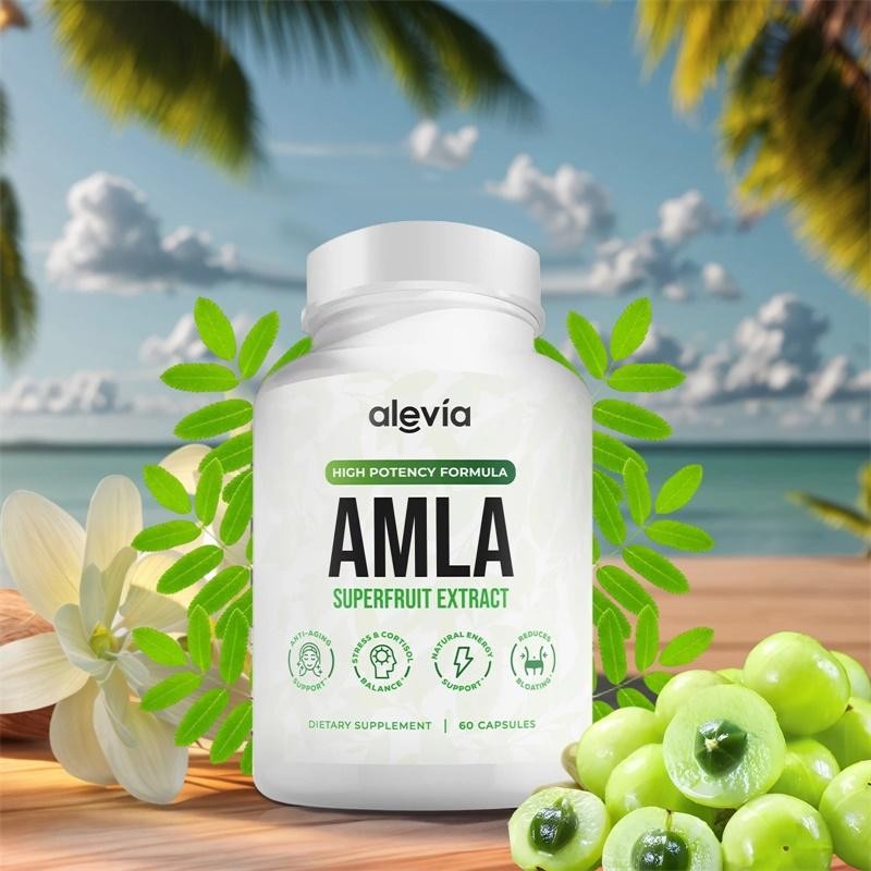 Alevia Organic Amla Capsules 1000mg Indian Gooseberry Antioxidant Supple 60c
