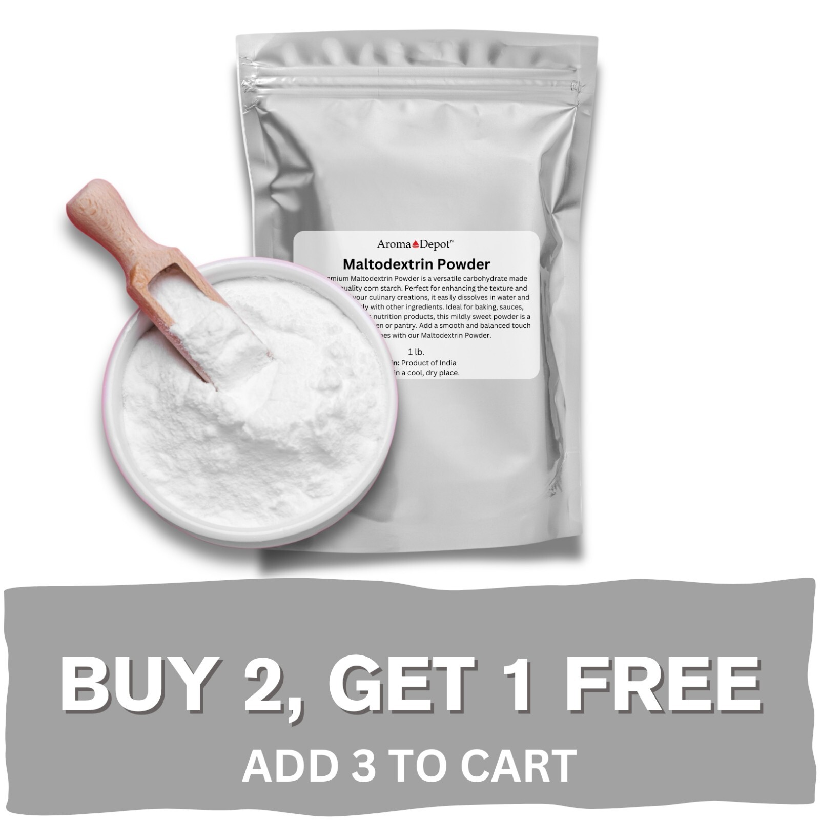 Maltodextrin Powder 1 lb. Pure Gluten Free Non-GNO Quick Calories and Energy