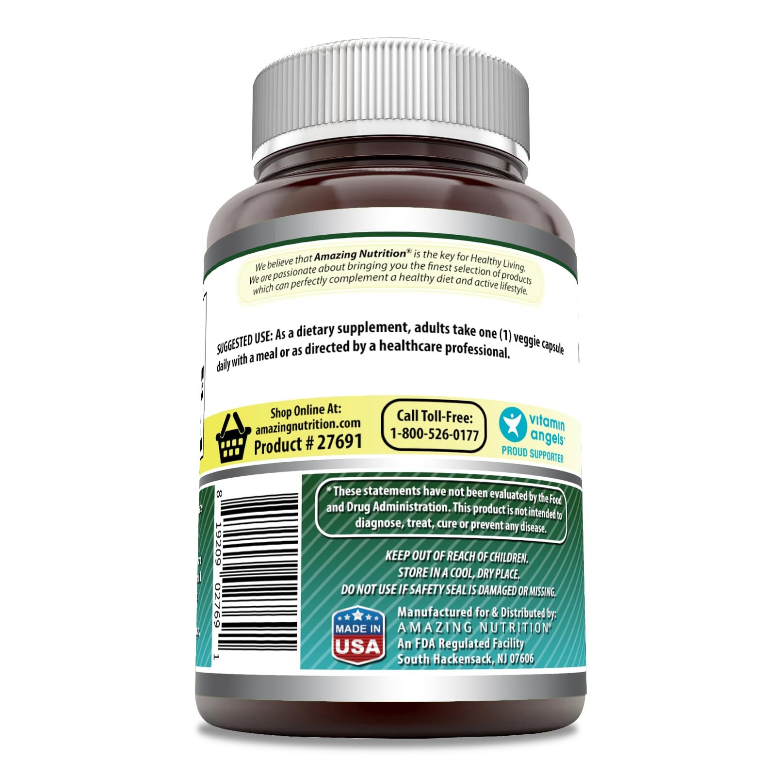 Biotin 10000mcg w/ Organic Coconut Oil Supports Hair, Skin & Nails 120 Softgels