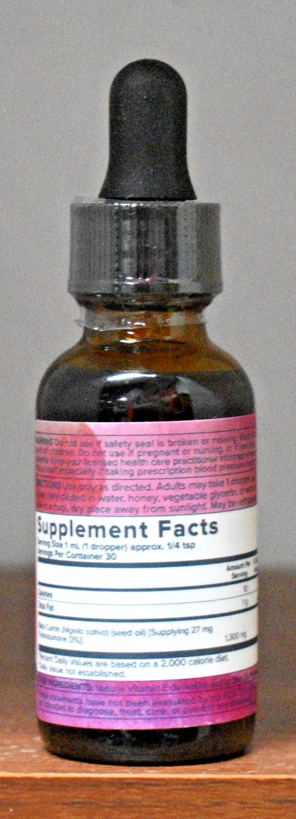 Heritage Store Black Seed Oil 1 fl Oz (30 ml) 3% Thymoquinone Cold Pressed