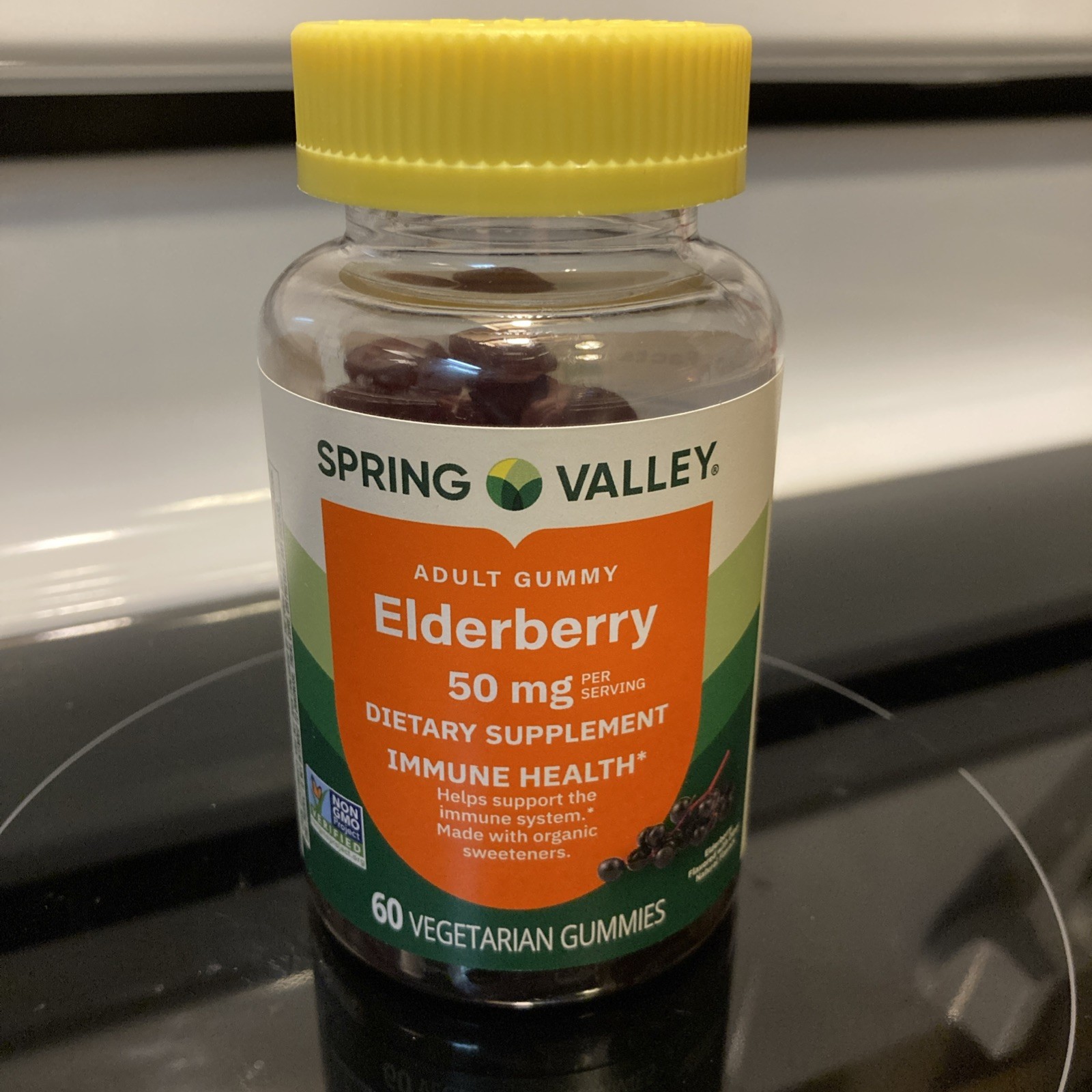 Spring Valley Elderberry Dietary Supplement, Adult Gummies, 60 ct+