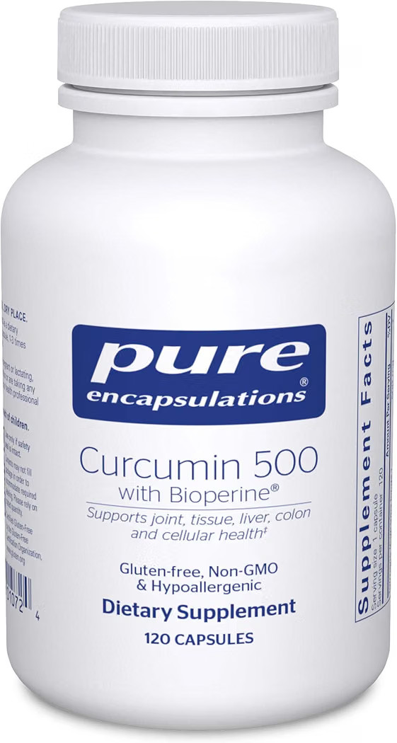 Curcumin 500 mg with Bioperine Black Pepper Extract Turmeric Joint Support 120Ct