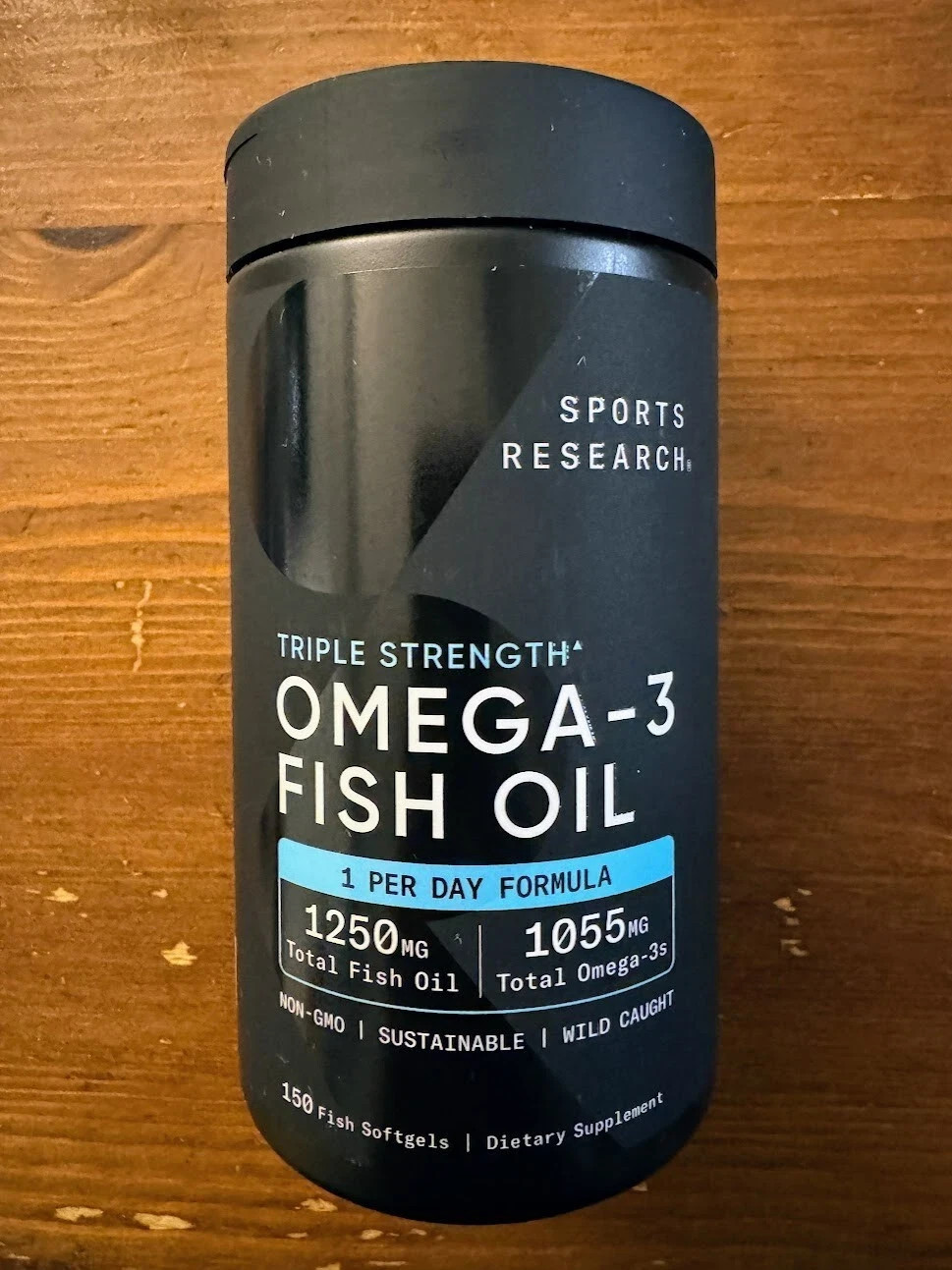 Sports Research Triple Strength Omega-3 Fish Oil, 150 Fish Softgels