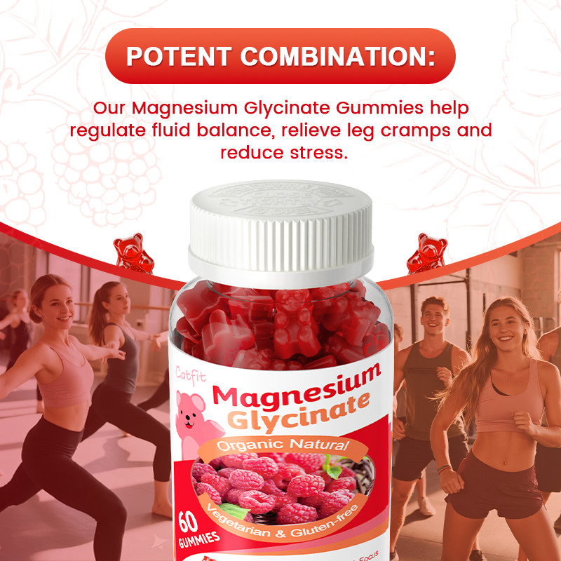 Magnesium Glycinate Gummies For Bone,Heart,Muscle,Nervous System Health 500Mg