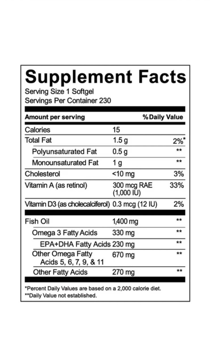 Kirkland Signature Wild Alaskan Fish Oil 1400mg 230 (2pack) 460 Softgels 2 botls