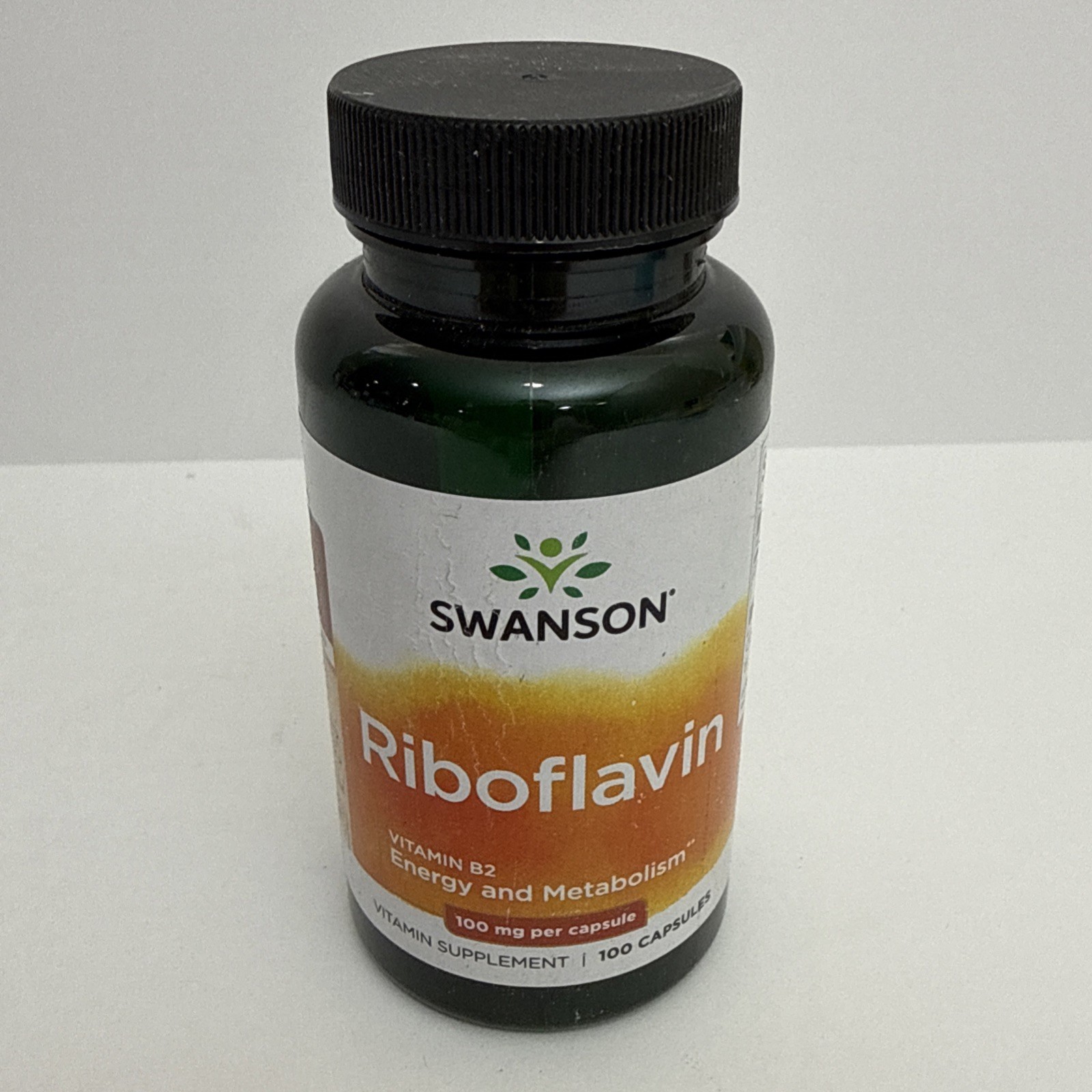 Swanson Vitamin B2 Riboflavin Supplement, 100 Capsules 100 mg ea BB 9/28