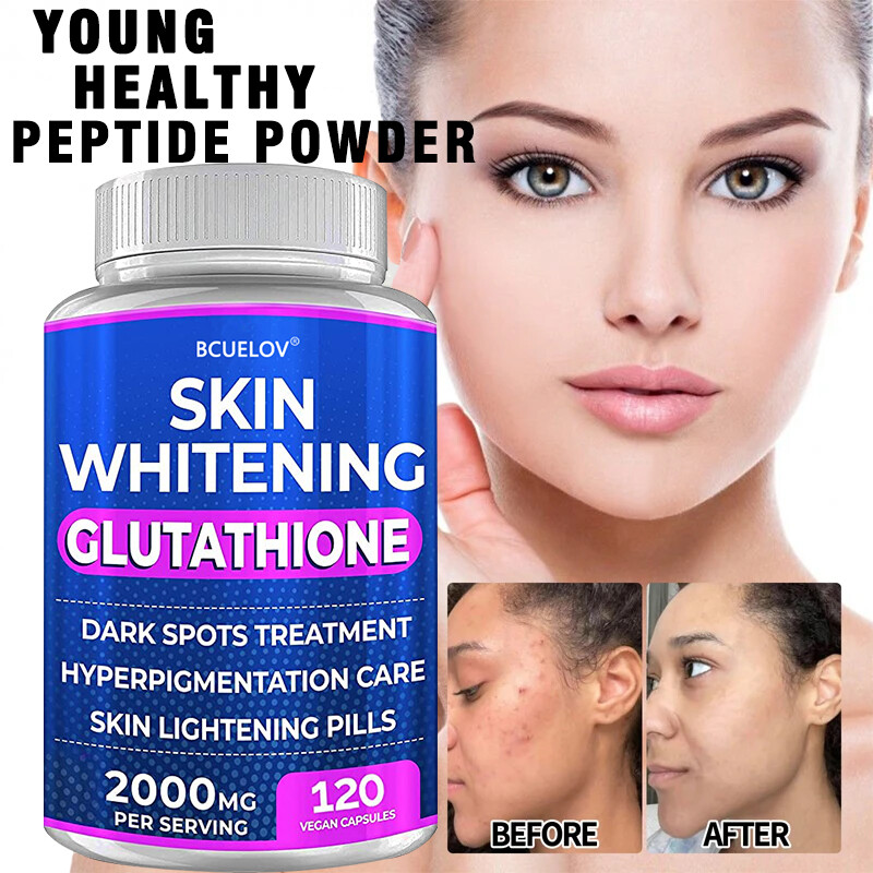 Glutathione 120 Capsules 2000 mg Anti-aging Skin Health Dark Spots Removal