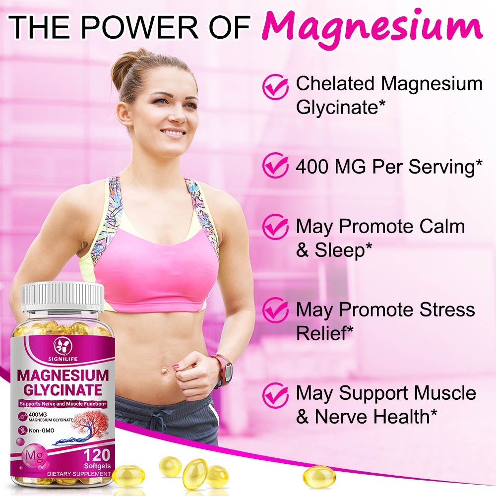 Magnesium Glycinate Chelated High Absorption Gluten-Free Non-GMO Supplement