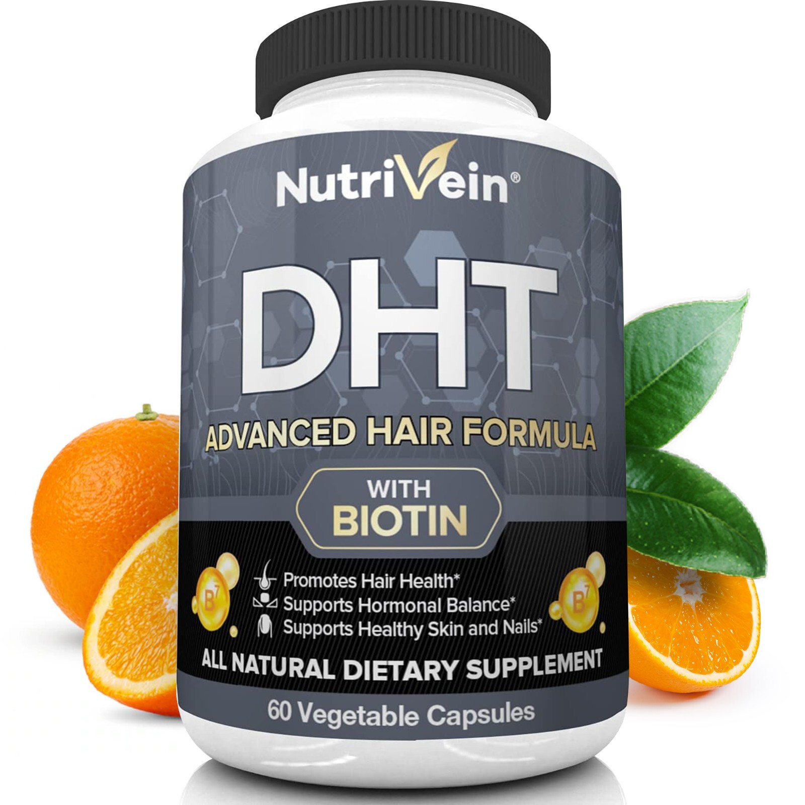 Nutrivein DHT Blocker with Biotin – Boosts Hair Growth & New Follicle Growth