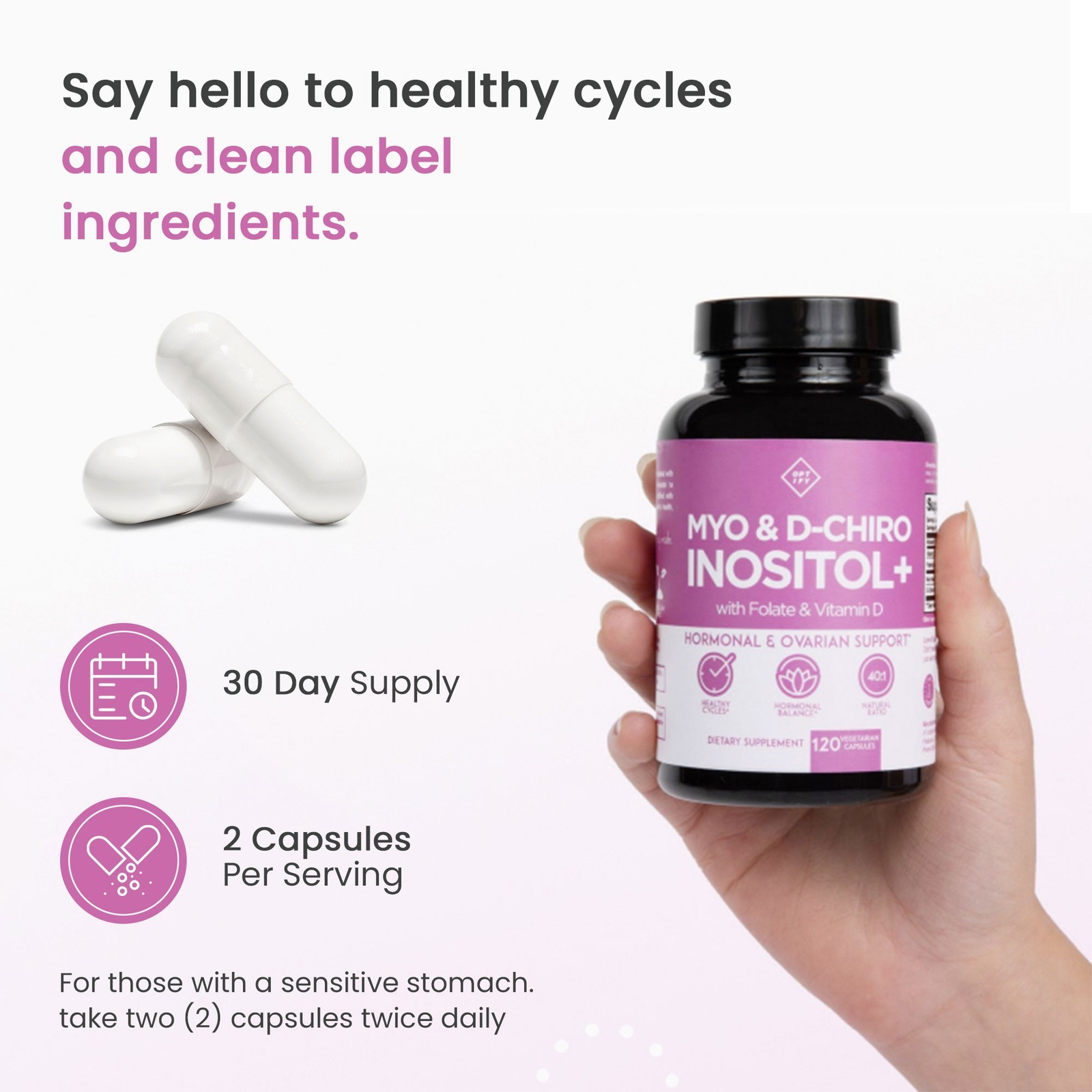Optify D-Chiro & D3, Inositol – Vitamins Myo Folate – Hormone