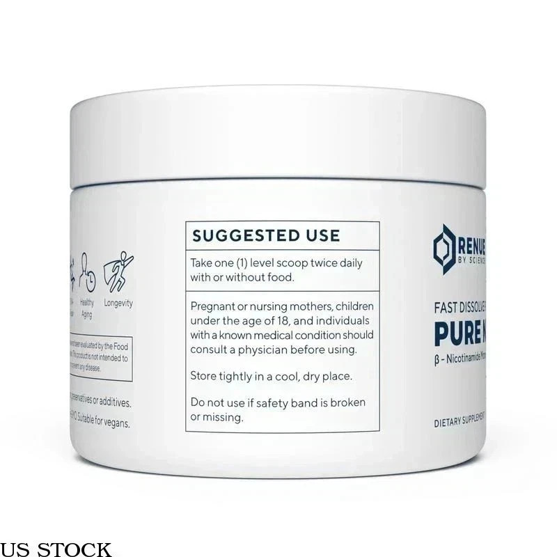 Latest date Renue By Science PURE Powder 100 Gram Jar Nicotinamide 1-3 Bottle