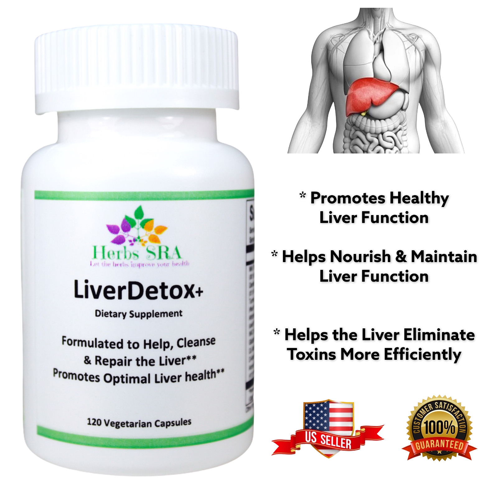 LIVER DETOX Restoration, Helps Repair Liver Health, 120 Powerful Biomedical Caps