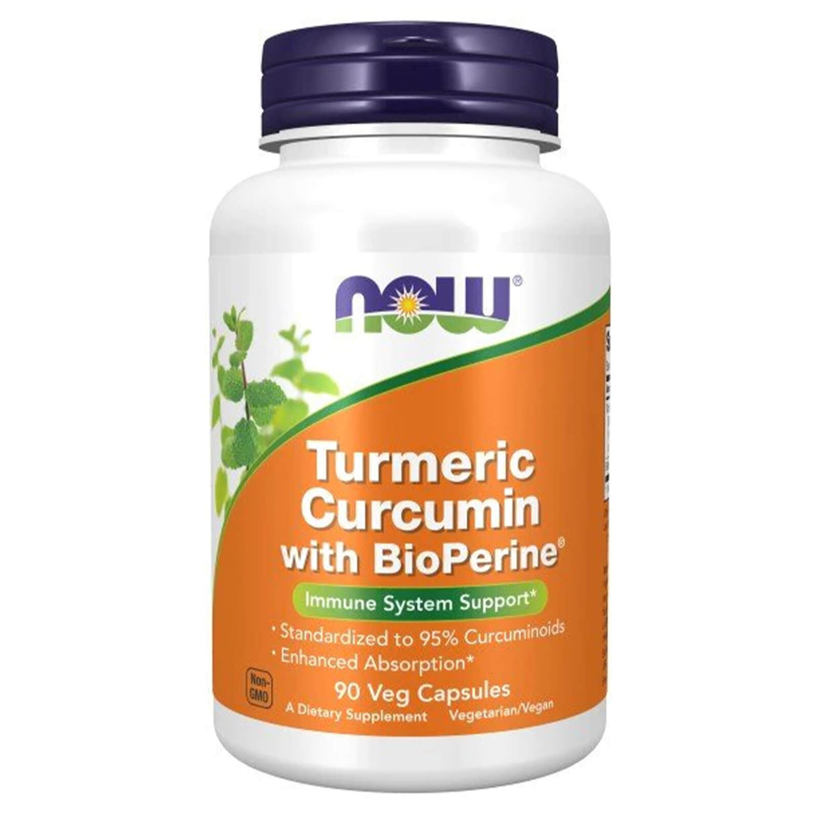 NOW Turmeric Curcumin with BioPerine – 90 Veg Caps, Immune System Support