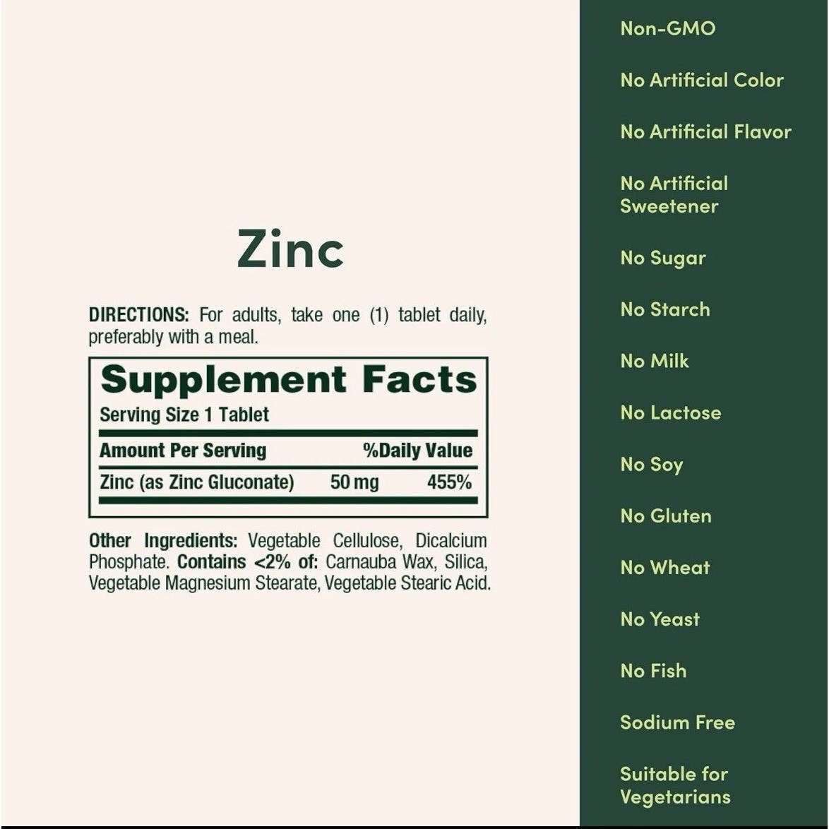 Nature’s Bounty Zinc 50mg Immune Support & Antioxidant Supplement 250 Count