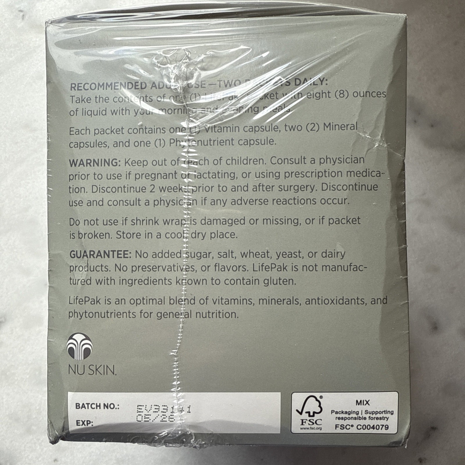 PHARMANEX LifePak Anti-aging through advanced nutrition. 60 packets. exp:5/26.