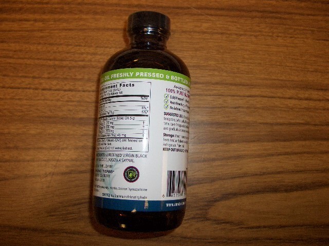 Amazing Herbs 100% Pure Cold-Pressed Black Seed Oil 8 fl oz Exp. 6/2028