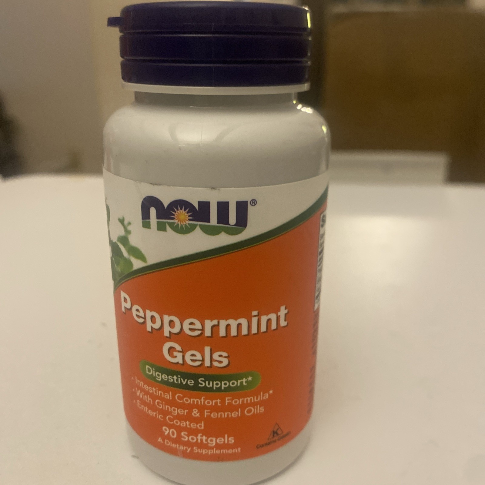 NOW Foods Peppermint Gels 90 Softgels Digestive Ginger Fennel Oils 1/2029 EXP