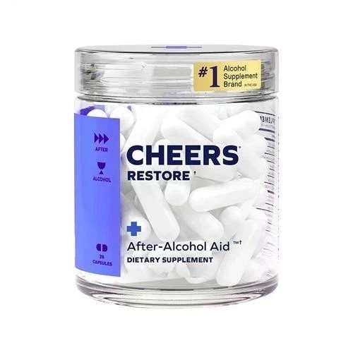 2X Cheers Restore Supplement w DHM + L-Cysteine After-alcohol Aid Support Live