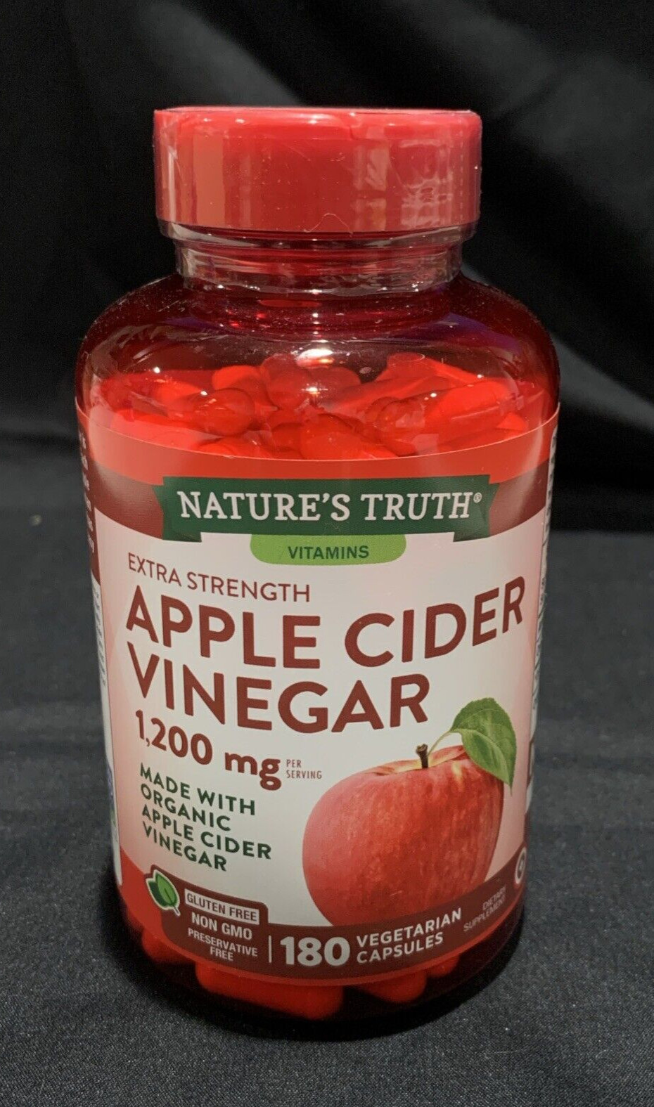 Nature’s Truth Extra Strength Apple Cider Vinegar 1200 mg 180 Capsules (08/2025)