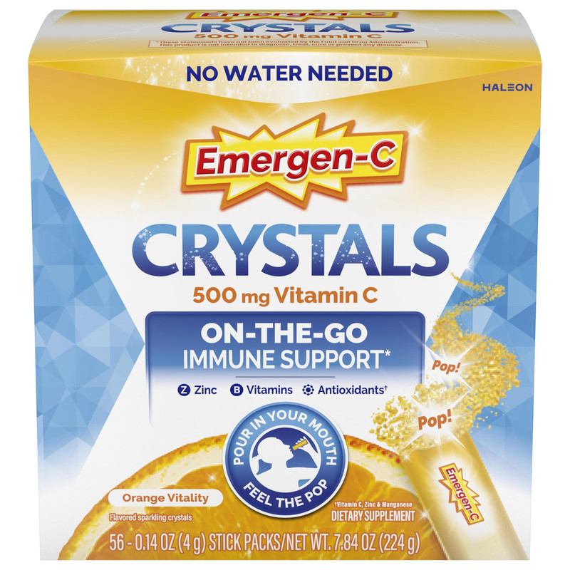Emergen-C Crystals On-The-Go Emergen-C Immune Support Supplement Vitamin C B