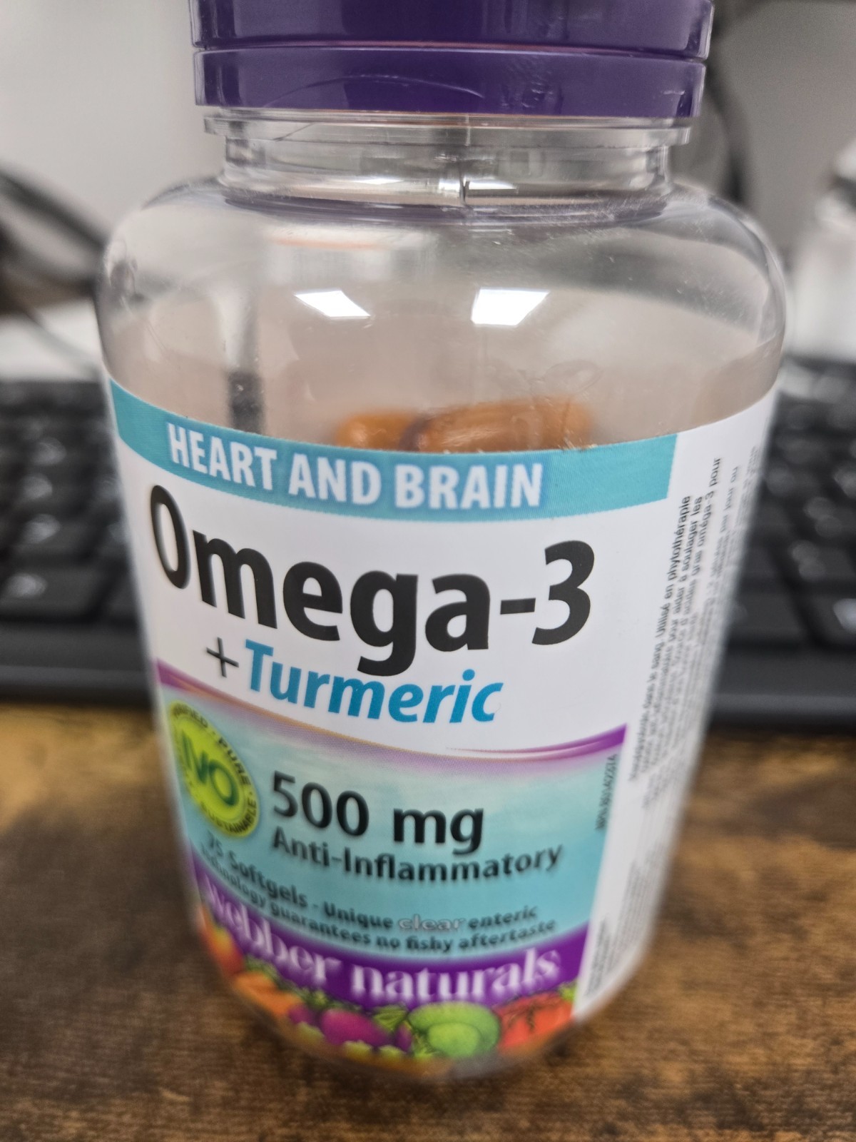NWT Webber Naturals Omega 3 Plus Turmeric 500 mg 75 Softgels Expires 12/2029 GP