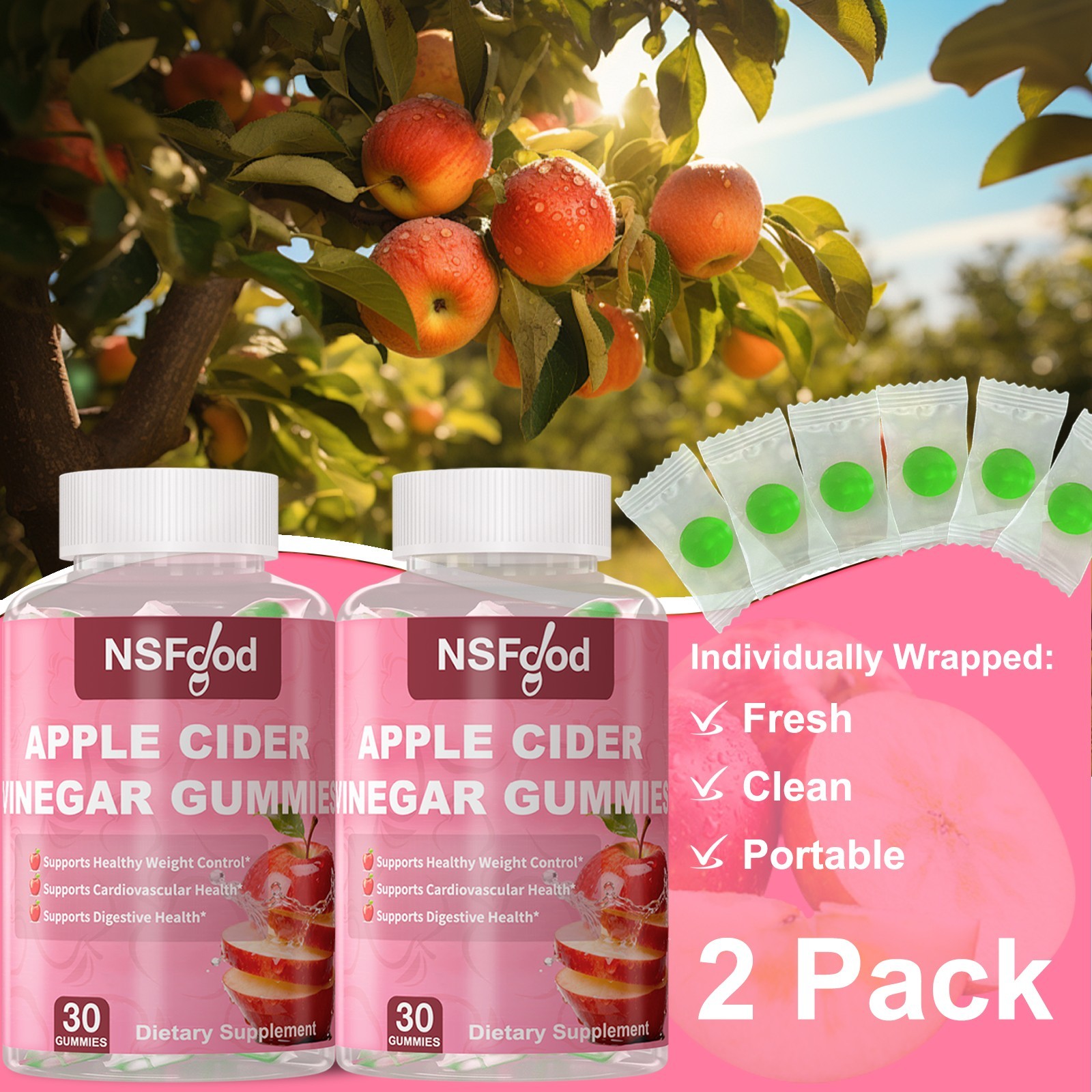 (2 Pack) Sugar Control Keto ACV Gummies 1000MG Sugar Control Vitamin 60 Gummies