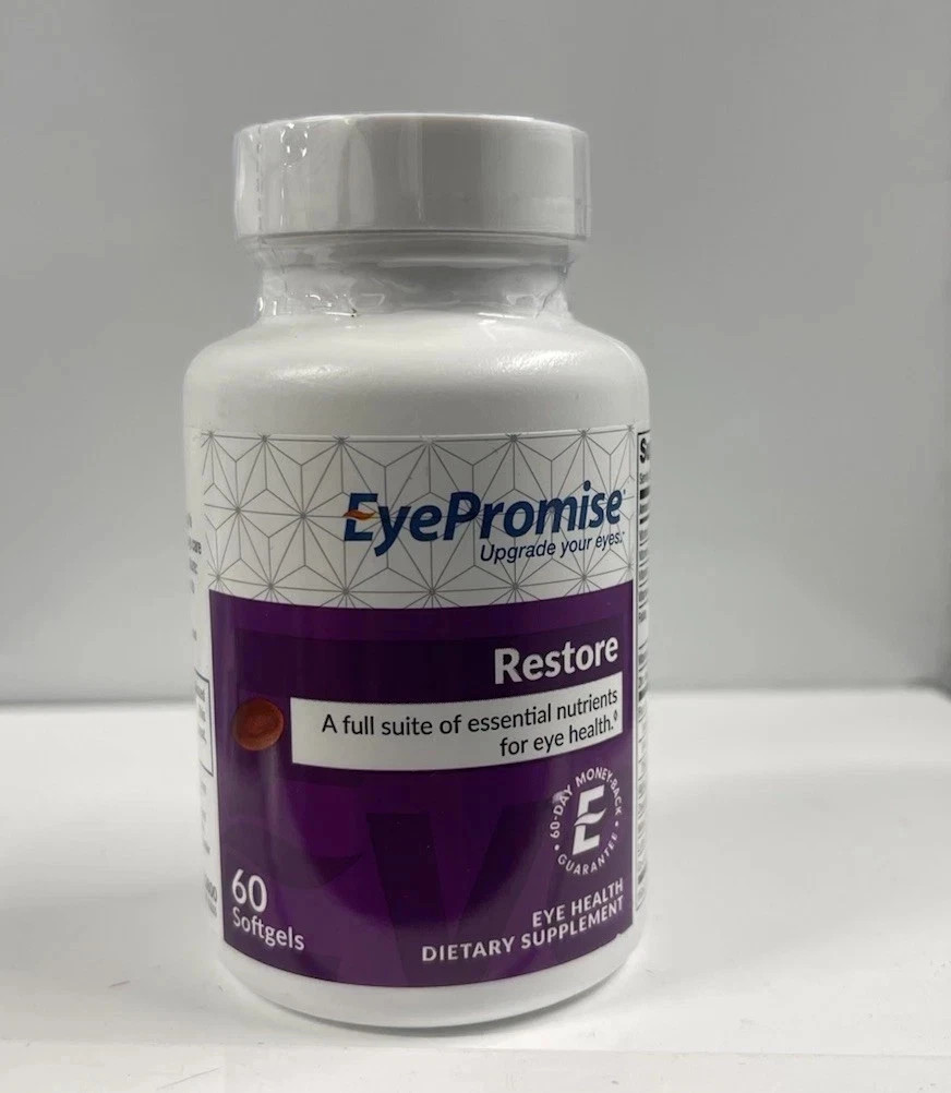 Pack of 3 EyePromise Restore Macular Health Supplement 180 Softgels NEW