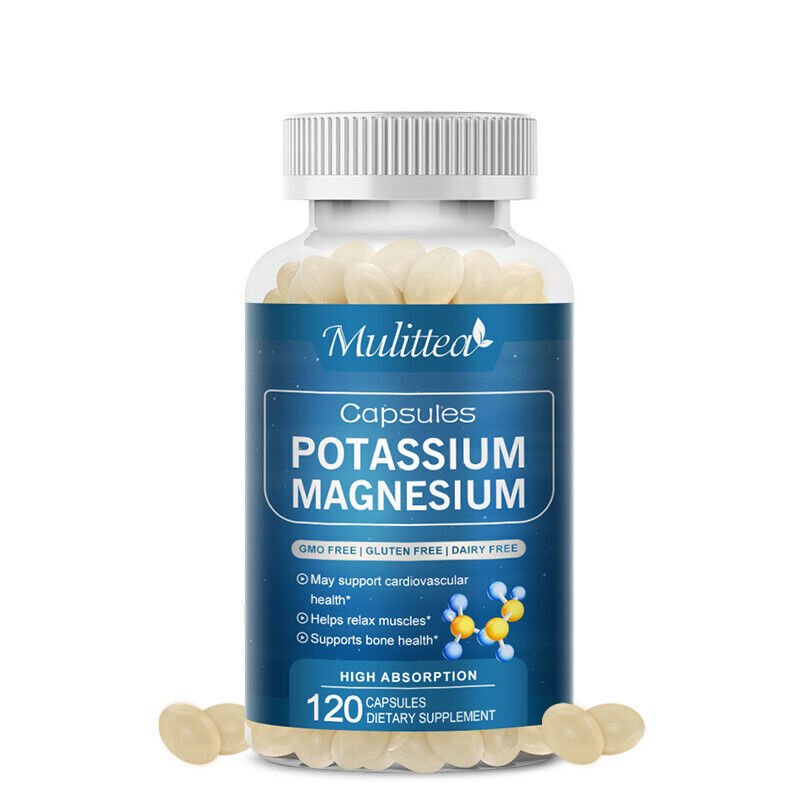 Potassium Magnesium Capsules W/ Natural Potassium Exercise Recovery,Energy Boost