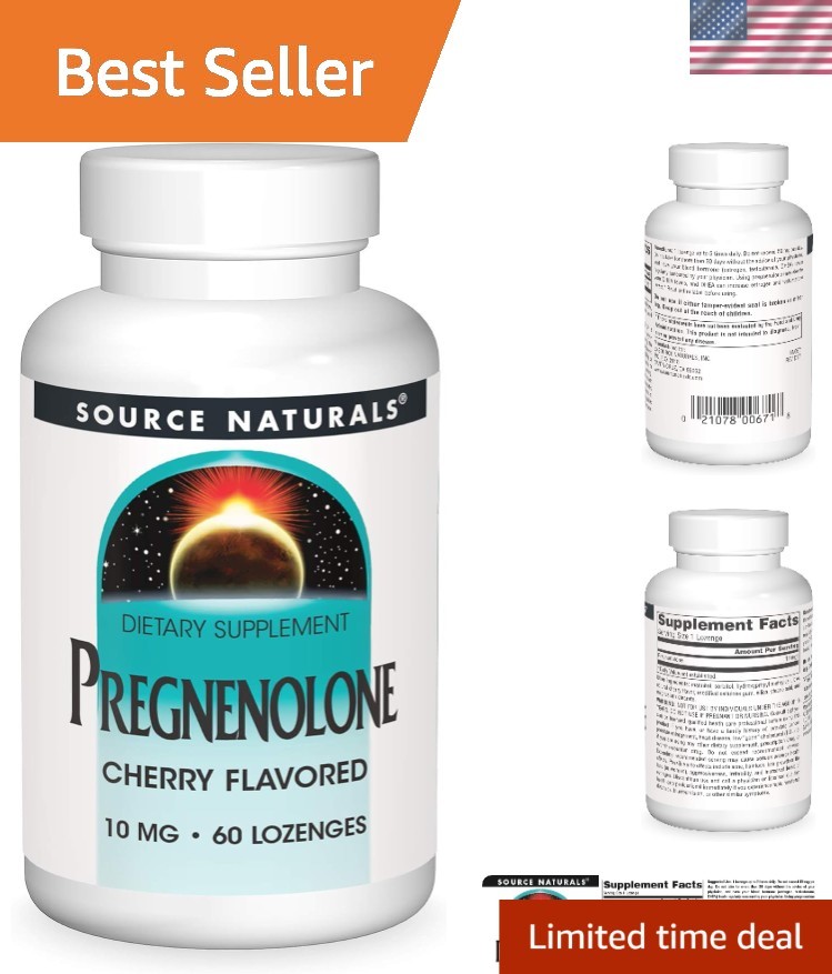10mg Pregnenolone Lozenges – 60 Sugar-Free Cherry Tablets for Hormonal Health