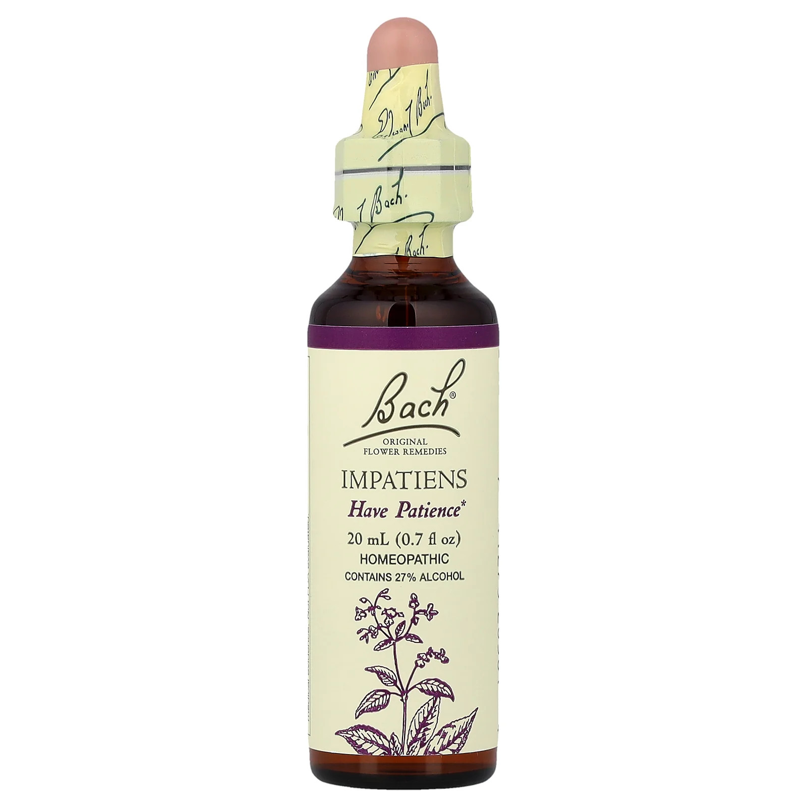 2 X Bach, Original Flower Remedies, Impatiens, 0.7 fl oz (20 ml)