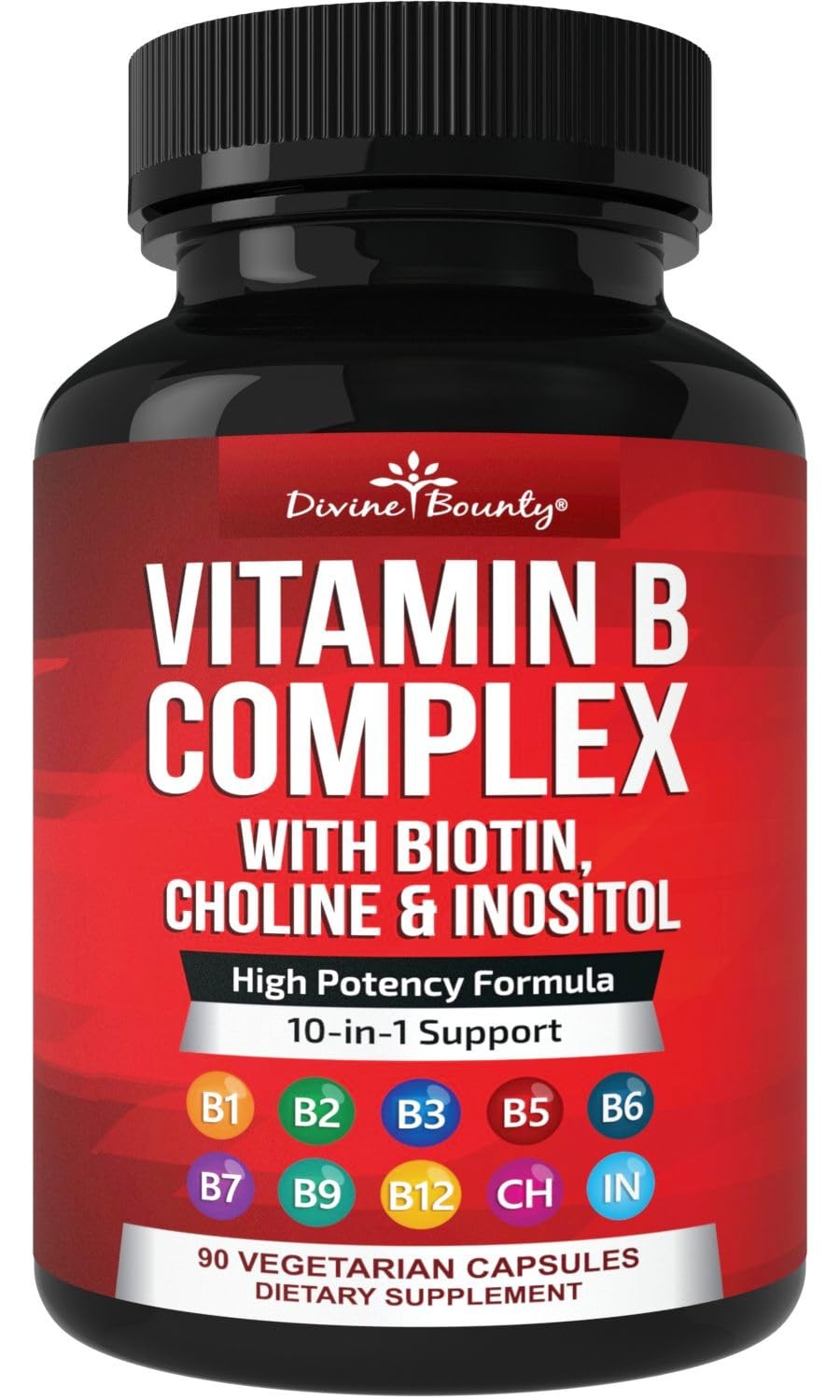 Super B Complex Vitamins – All B Vitamins Including B12, B1, B2, B3, B5, B6, …