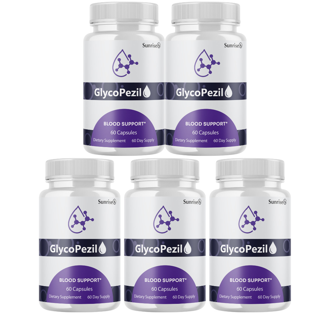 GlycoPezil Blood Health Supplement, (5 Pack) Official Blood Balance Support