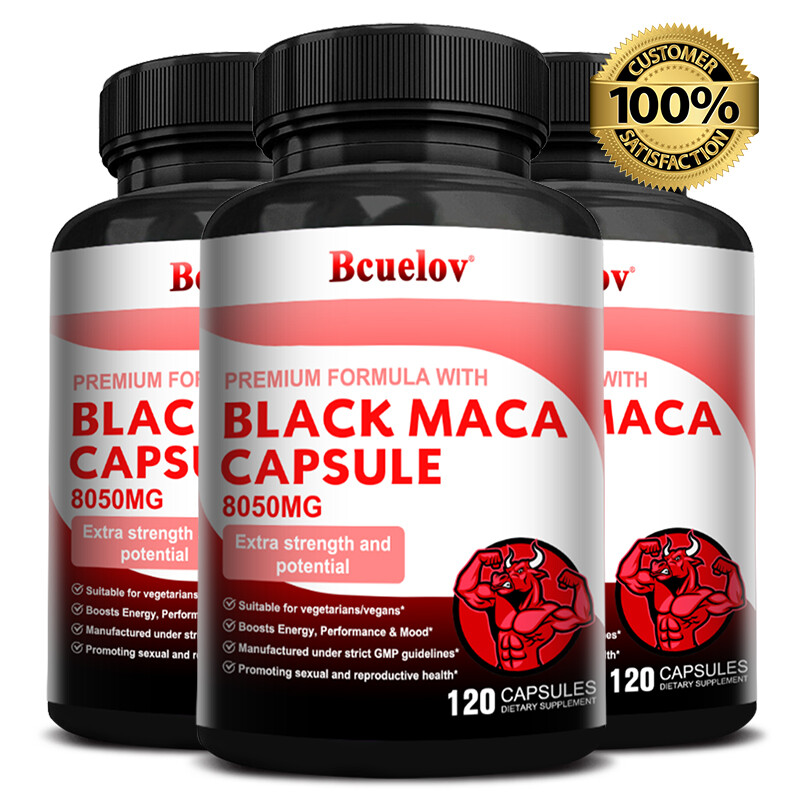Maca Root 2800mg – 120 Capsules – High Strength Black Maca Extract Capsules