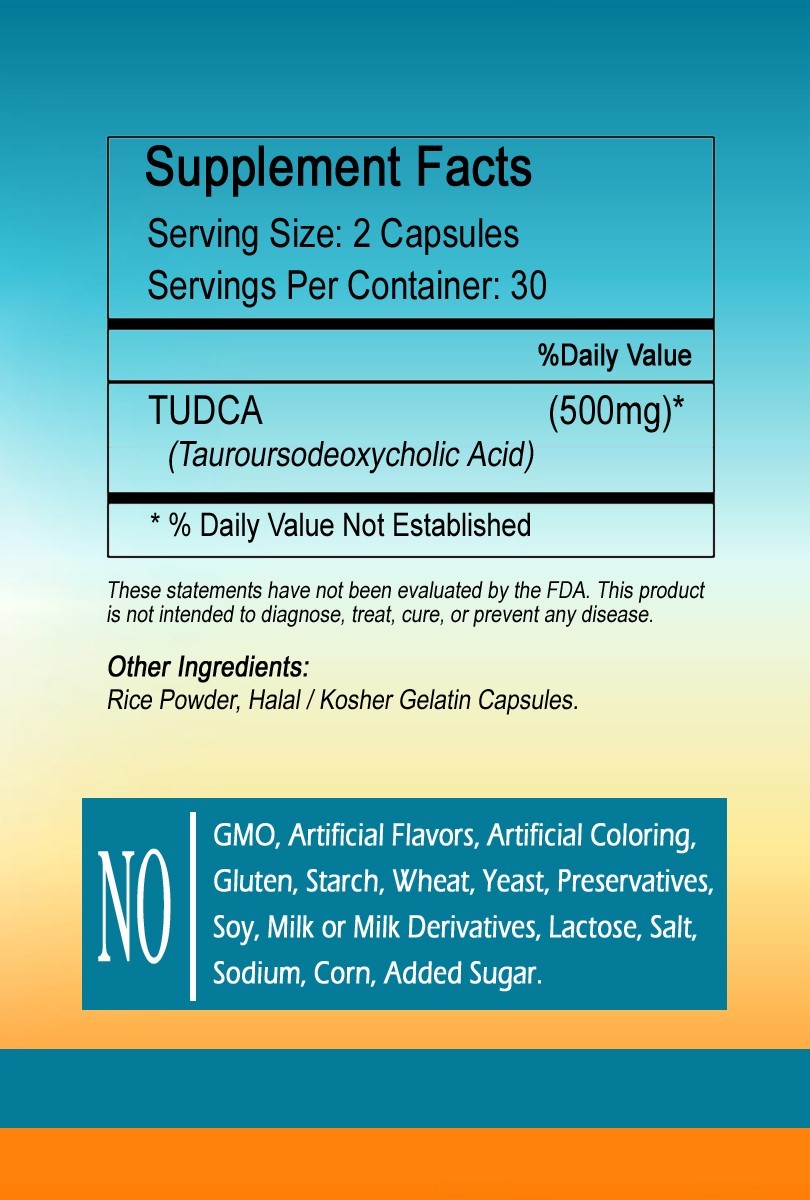 TUDCA Capsules 500mg Serving – 60 Count – Fresh Stock