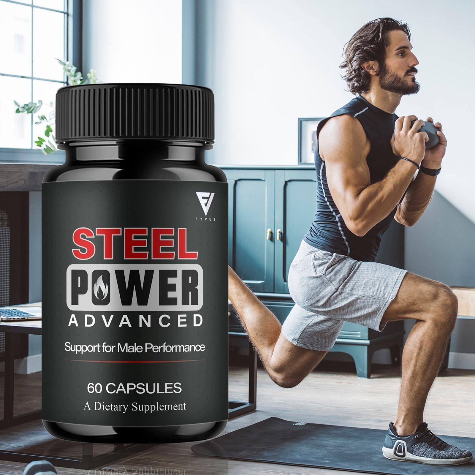 Steel Power Advanced Performance Supplement Support for Male Performance