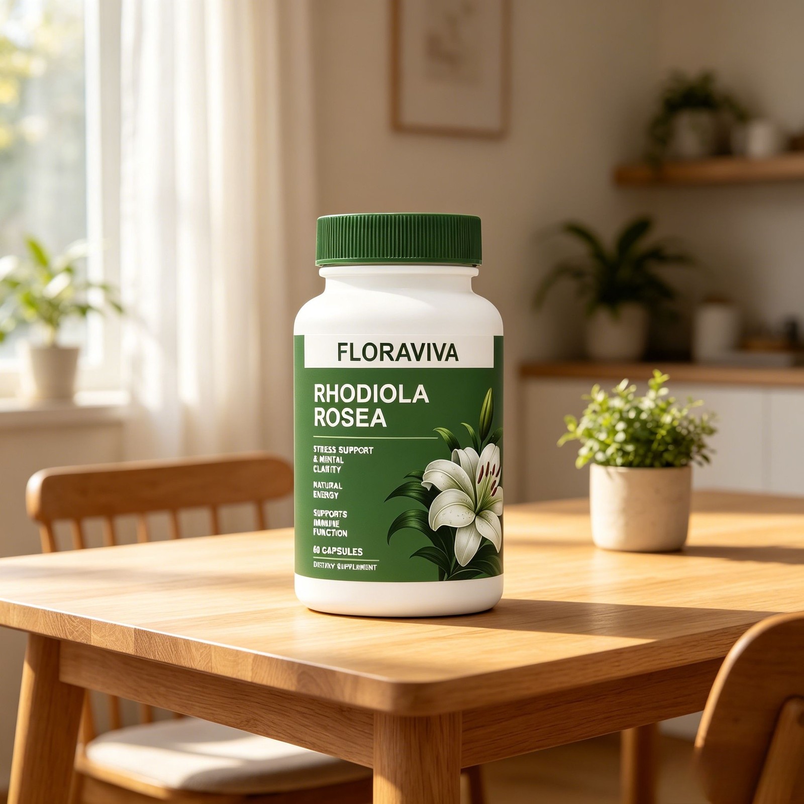 Rhodiola Salvora Rosea Supplement Root Golden – Adaptogen Capsules 60pcs