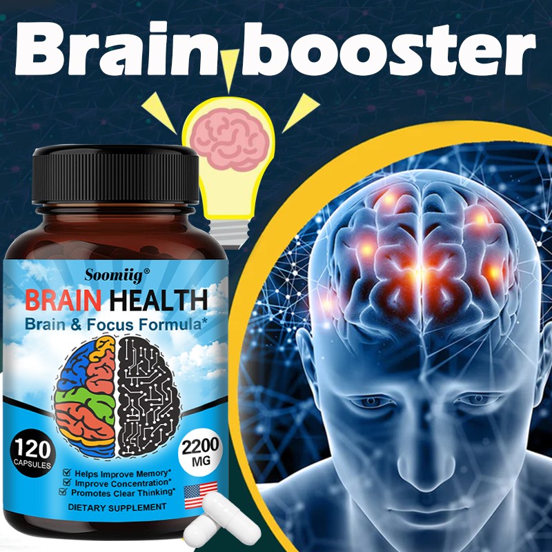 Brain Health Improve Memory,Focus,Alertness, Leaming & Mood 120 Capsules