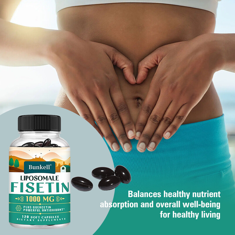 Liposomal Fisetin Softgels Quercetin High Potency 1000mg Antioxidant 120 Pills