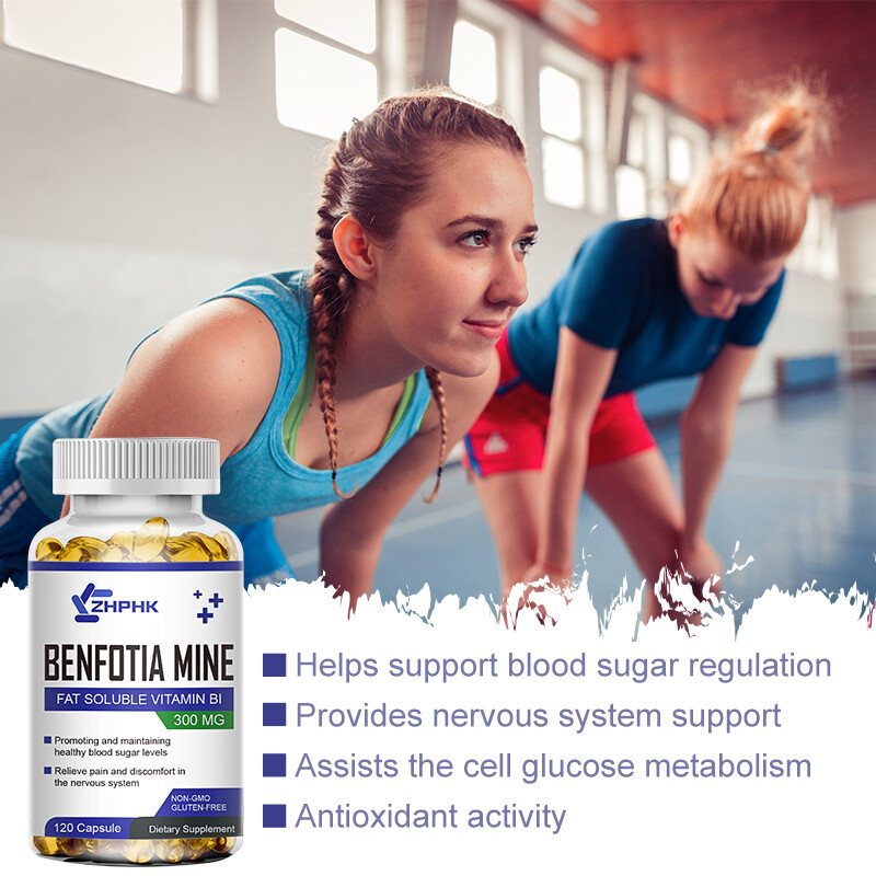 Benfotiamine 300mg, 120/240/480 Veg Capsules, Fat Soluble Thiamine Vitamin B1