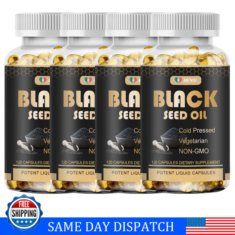 Black Seed Oil Capsules 1000mg – Increase Melanin Production, Hair & Skin Health