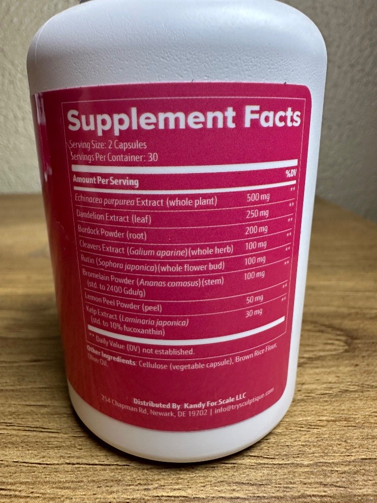SmoothSkin Sculptique Cellulite Supplement 60 Capsules Vegan Gluten Free USA
