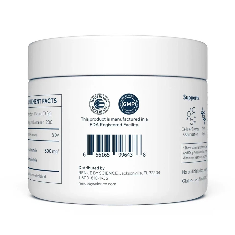 Renue Pure NMN 3 Pack Fast Dissolve Powder NAD+ Booster 100g Jars