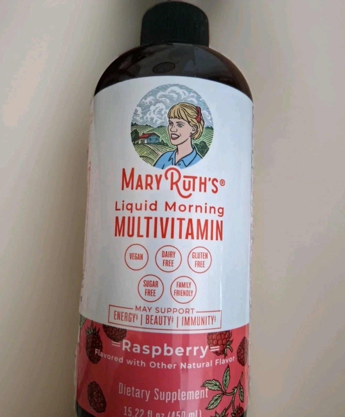 Mary Ruths Liquid Morning Multivitamin Raspberry 15.22 fl oz. EXP 11/2026Sealed