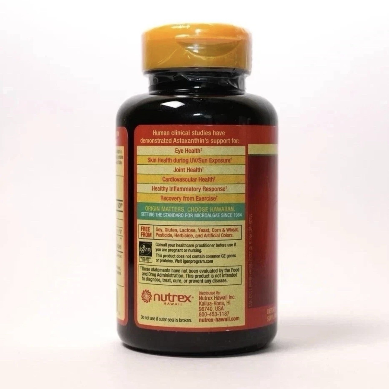 BioAstin Hawaiian Astaxanthin 12 mg Supplement 120 Soft Gels 10/2027