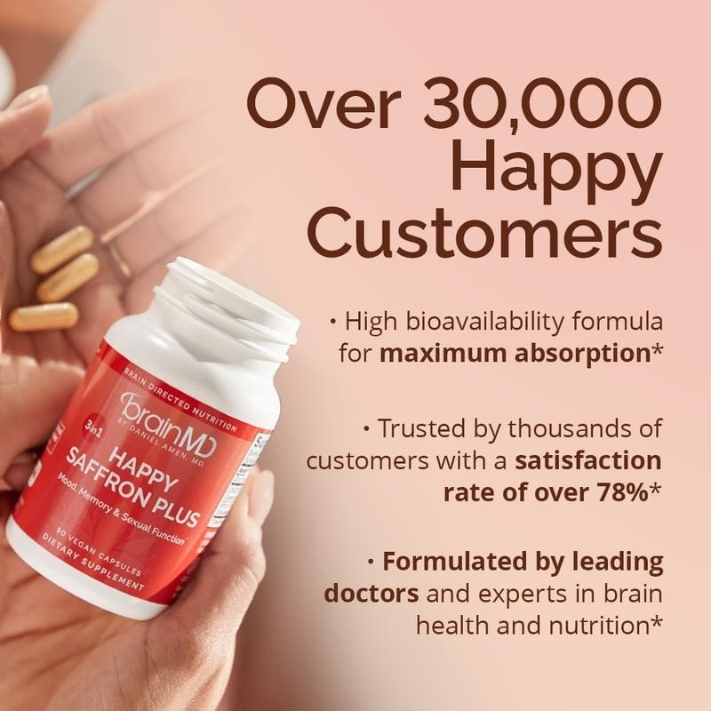 BrainMD – Happy Saffron Plus | #1 for formula a healthier, happier you – Free