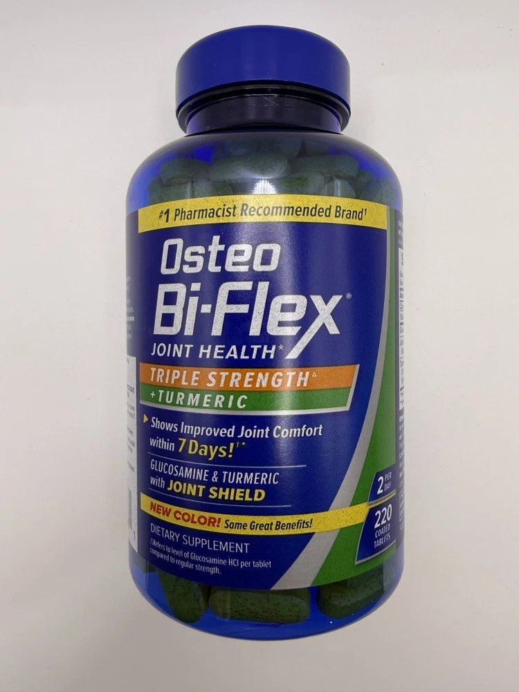 Osteo Bi-Flex Triple Strength Turmeric 220 ct Joint Supplement EXP04/2028 SEALED