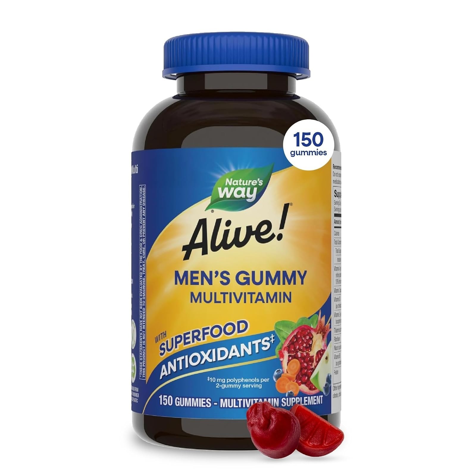 Nature’s Way Alive! Men’s Multivitamin Gummies – 60 Count