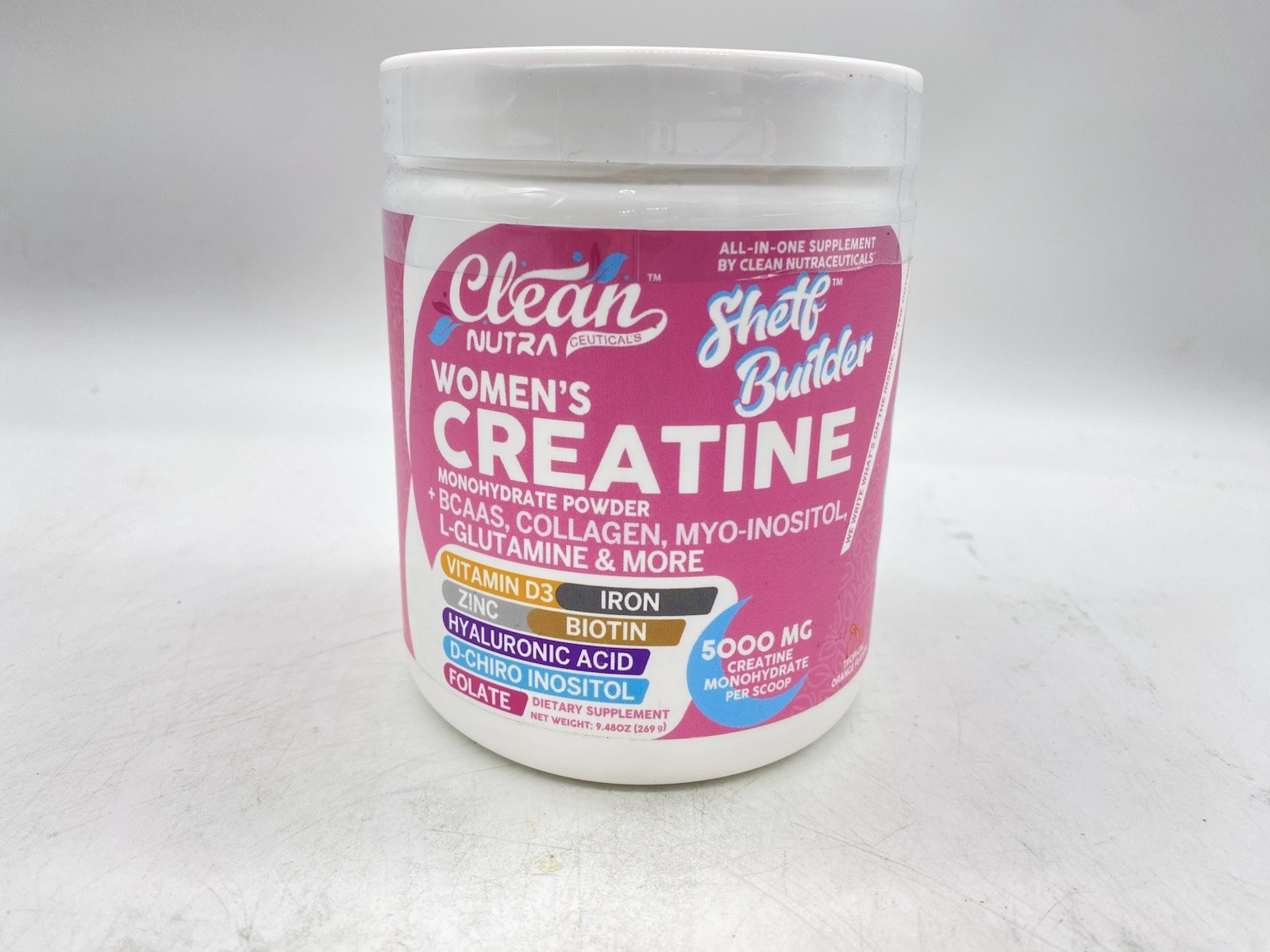 Women’s Creatine Powder w/ BCAAs, Collagen, Inositol – Clean Nutra Shelf Builder