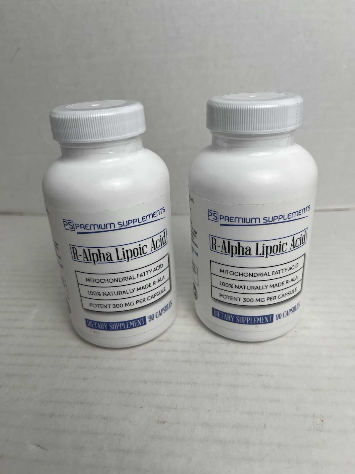 2x Premium Supplements R-Alpha Lipoic Acid 300MG 90ct Strength Exp 10/2027